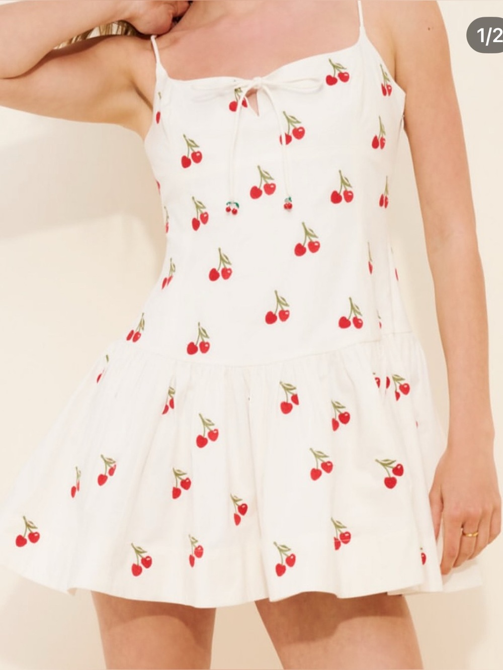 Anthropologie cherry dress